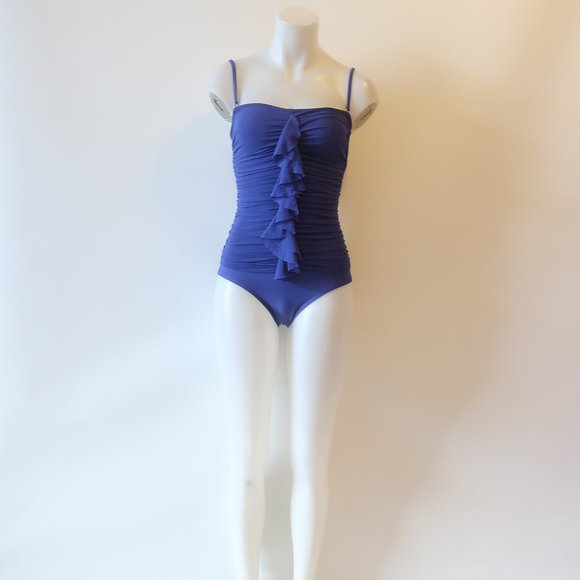 Womens Be Creative Purple Ruched One Piece Swimsuit S * - Picture 8 of 13
